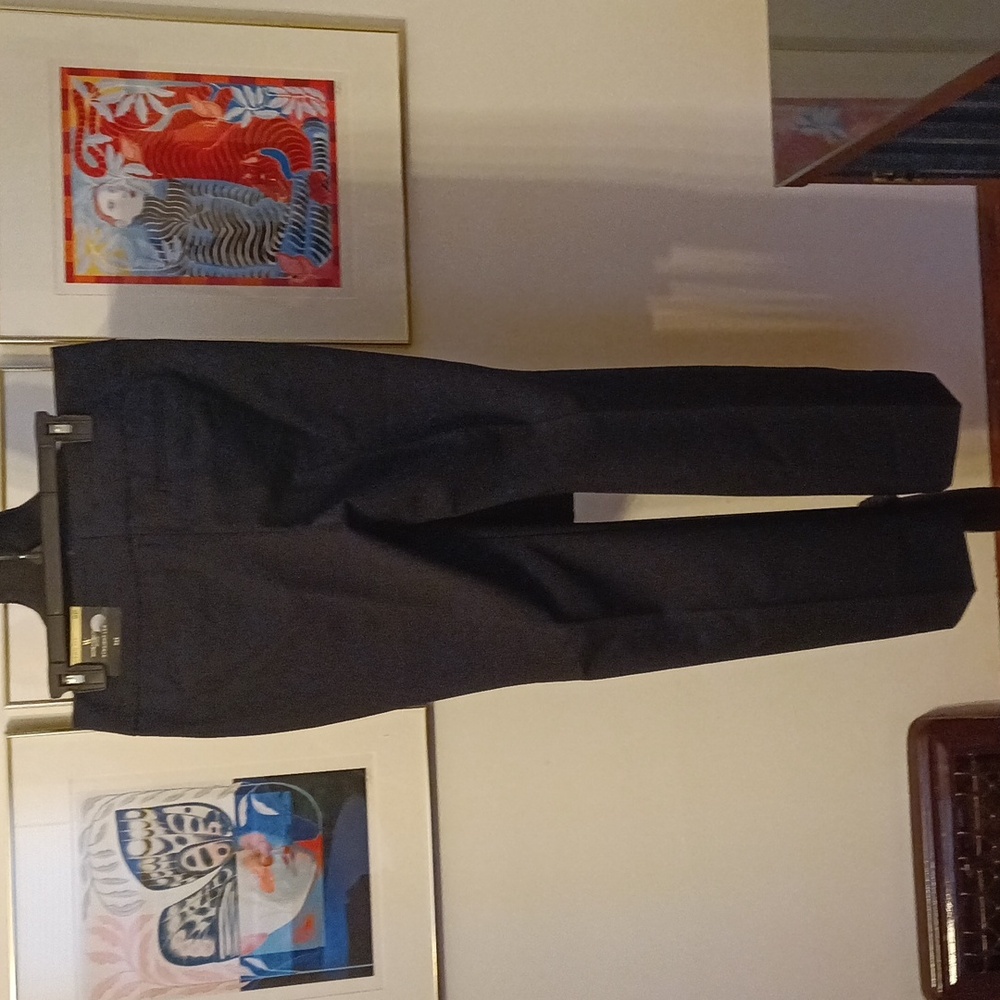 Women's Navy Blue Straight Leg Trousers